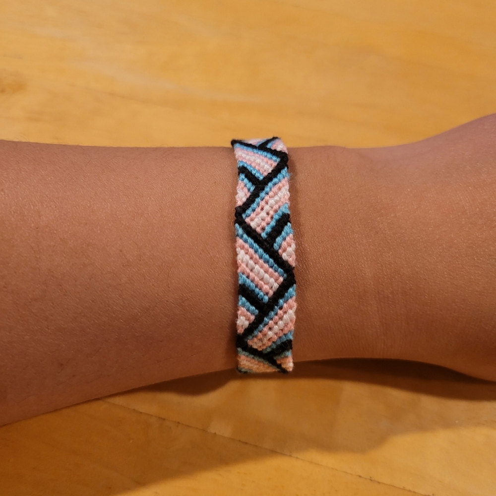 Pride transgender friendship bracelet